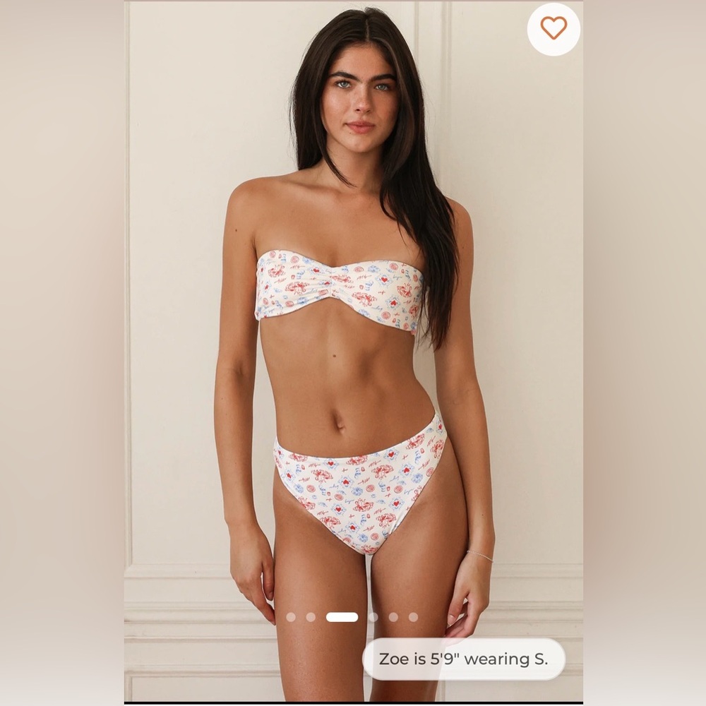 NWT Dipping Daisys Bonjour Bandeau Bikini Set